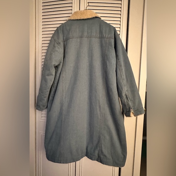 Sherpa Lined Denin Coat - Picture 2 of 14
